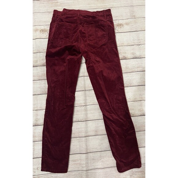 Loft Womens Red Velvet Velour Holiday Event Festive Elegant Pants 4/27 - Picture 3 of 7